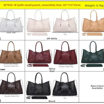 Käsitsi valmistatud Tote kott Euroopa–Ameerika retro stiilis, PU materjal, ristkülikukujuline kuju, köiega sulgemine