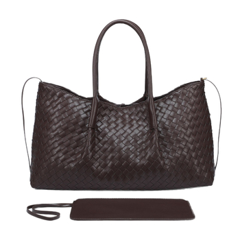 Käsitsi valmistatud Tote kott Euroopa–Ameerika retro stiilis, PU materjal, ristkülikukujuline kuju, köiega sulgemine