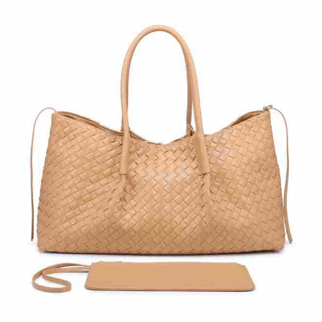 Käsitsi valmistatud Tote kott Euroopa–Ameerika retro stiilis, PU materjal, ristkülikukujuline kuju, köiega sulgemine