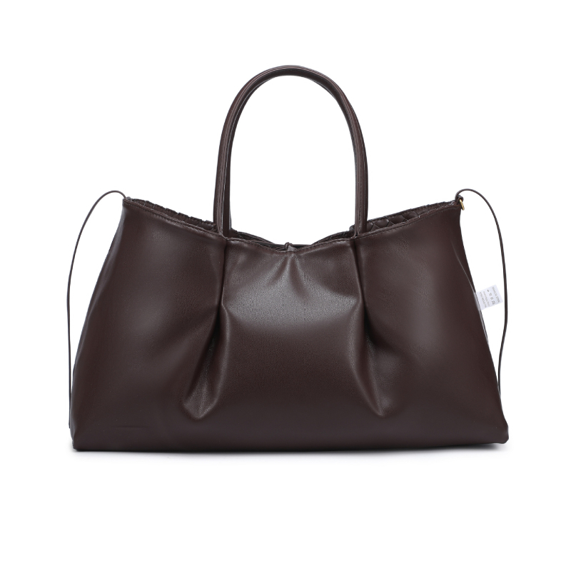 Käsitsi valmistatud Tote kott Euroopa–Ameerika retro stiilis, PU materjal, ristkülikukujuline kuju, köiega sulgemine