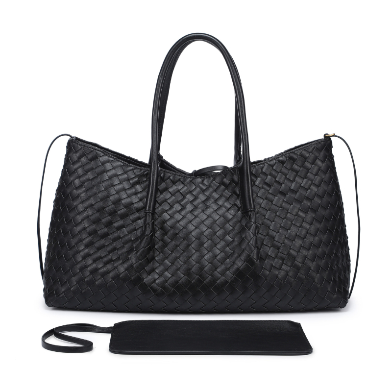 Käsitsi valmistatud Tote kott Euroopa–Ameerika retro stiilis, PU materjal, ristkülikukujuline kuju, köiega sulgemine