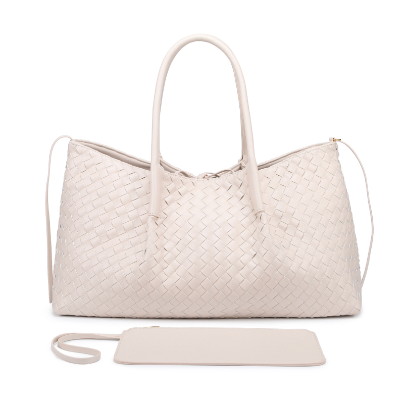 Käsitsi valmistatud Tote kott Euroopa–Ameerika retro stiilis, PU materjal, ristkülikukujuline kuju, köiega sulgemine