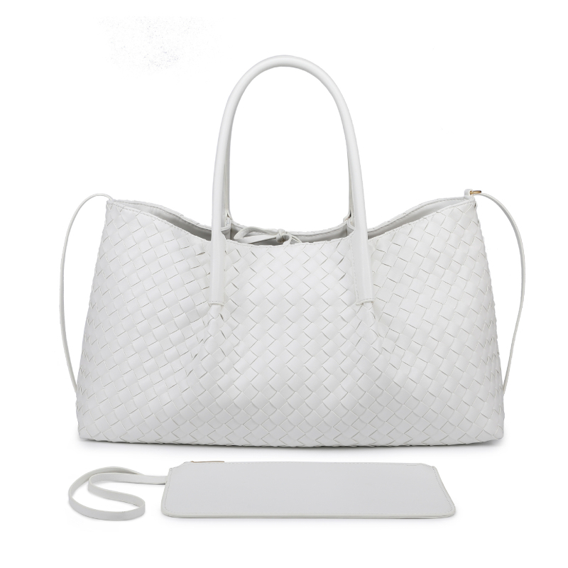 Käsitsi valmistatud Tote kott Euroopa–Ameerika retro stiilis, PU materjal, ristkülikukujuline kuju, köiega sulgemine