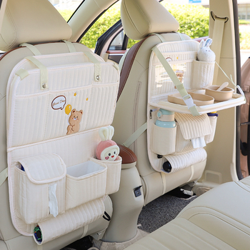 Sklopná doska na zadné sedadlo so skladovacím vreckom a odpadkovým košom, objem 2400 ml, zavesný typ, univerzálne uchytenie