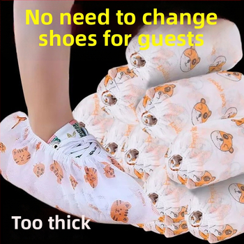 Jednorázové návleky na topánky s karikatúrnym vzorom, z netkaného materiálu, 50 kusov, biologicky rozložiteľné, možnosť personalizácie potlače