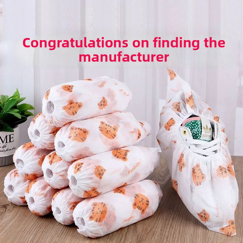 Jednorázové návleky na topánky s karikatúrnym vzorom, z netkaného materiálu, 50 kusov, biologicky rozložiteľné, možnosť personalizácie potlače