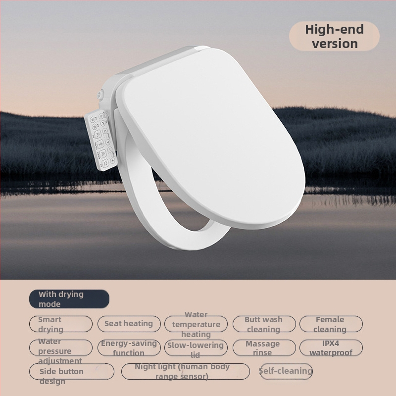 Inteligentná toaletná seda s bidetom — PP doska, RF001-ACMB, nastaviteľný tlak vody, teplota vody a teplý vzduch, samočistiaca tryska, EU 220V/US 110V kompatibilita