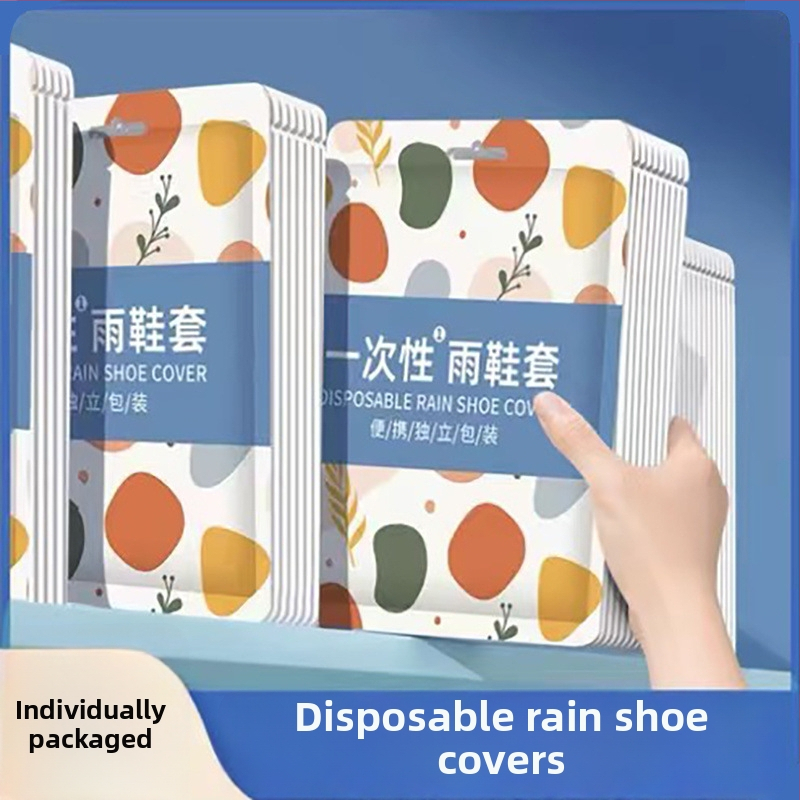 Jednorazové návleky na topánky do dažďa, nepremokavé, protišmykové, extra hrubé, odolné voči opotrebeniu