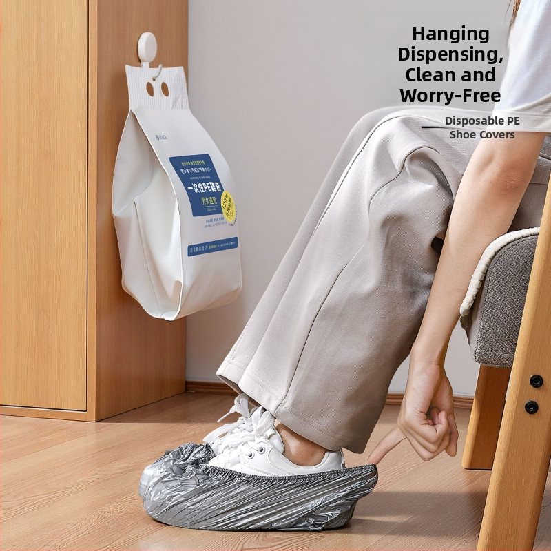 Jednorázové návleky na topánky, hrubšie, odolné voči opotrebeniu, PE materiál, 120 ks v balení
