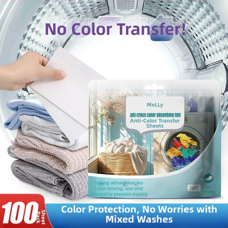 Film na pohlcovanie farieb na pranie – Melly, nezávislá značka, 70 g, 100 listov
