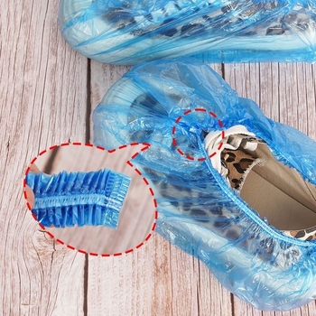 Jednorázové PE plastové návleky na topánky, zosilnené, predĺžené, ochrana proti prachu, odolné voči opotrebeniu, protišmykové