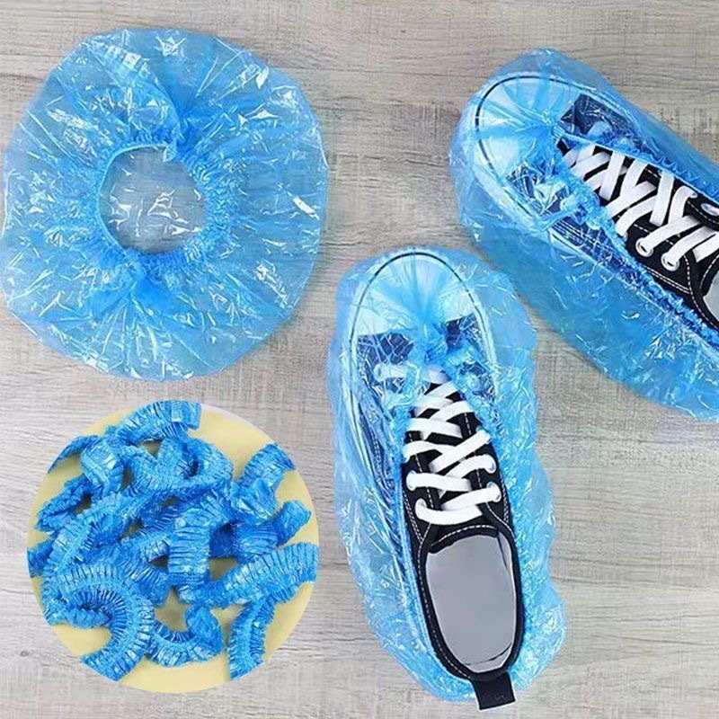 Jednorázové PE plastové návleky na topánky, zosilnené, predĺžené, ochrana proti prachu, odolné voči opotrebeniu, protišmykové