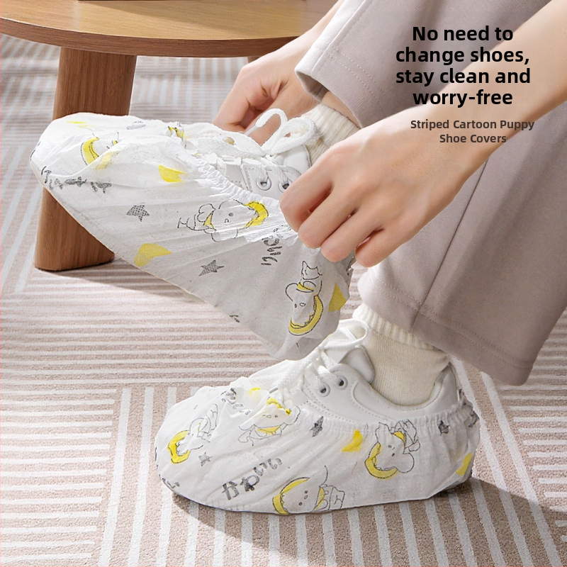 Jednorazové návleky na topánky z netkanej textílie, zosilnené, odolné voči oderu, protišmykové, 60 kusov