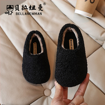 Dievčenské slip-on mokasíny z Veluru, gumová podrážka, stredná hrúbka, jeseň 2024