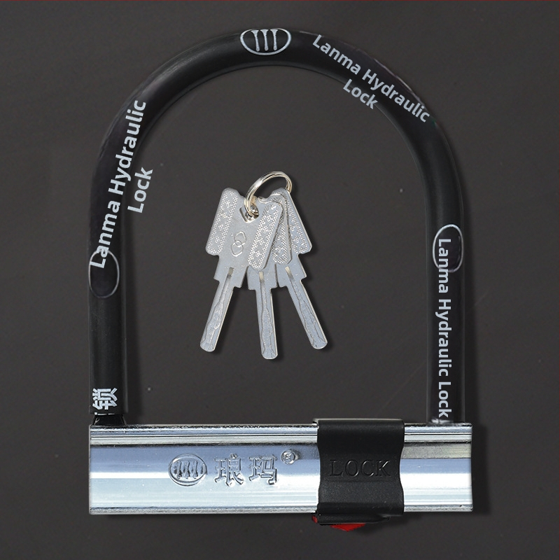 Langma915 U formas aizslēgs motocikliem un elektrovelosipēdiem, sakausējuma tērauds un vara, 1.05 kg, piemērots motocikliem, elektrovelosipēdiem, tricikliem, elektriskajiem skūteriem un velosipēdiem