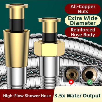 DLSSG duššiivoolik suure vooluga, paks diameeter, roostevaba teras, vannitoatarvikud • Mudel: DLSSG • Nominaalne rõhk: 0.8 MPa • Töötemperatuur: 90°C • Paigaldus: keermühenduse • Materjal: roostevaba teras
