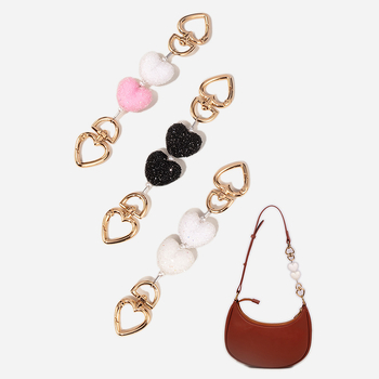 Koti/õlarihm – südamekujuline võrgumuster, dekoratiivne metallrihm koos lukuga, Weiqi, metallmaterjal, 2024 suvi