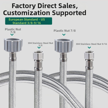 Усукана от неръждаема стомана водопроводна тръба за тоалетна, спирално монтирана, 1.0 MPa, 90°C, модел MYBT-40009