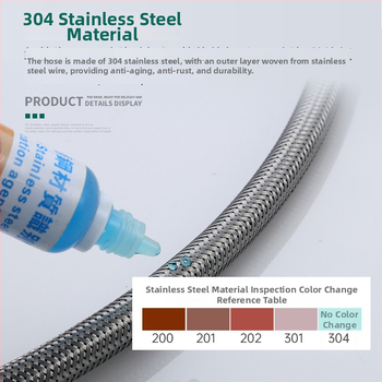 Усукана от неръждаема стомана водопроводна тръба за тоалетна, спирално монтирана, 1.0 MPa, 90°C, модел MYBT-40009