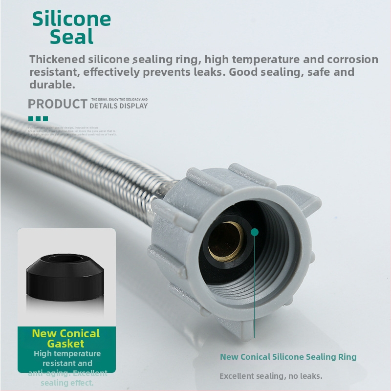 Усукана от неръждаема стомана водопроводна тръба за тоалетна, спирално монтирана, 1.0 MPa, 90°C, модел MYBT-40009