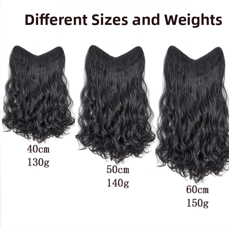 Parochňa vo V tvare pre ženy, dlhé kučeravé vlasy s veľkými vlnami, parochňa z jedného kusa, model 4VC