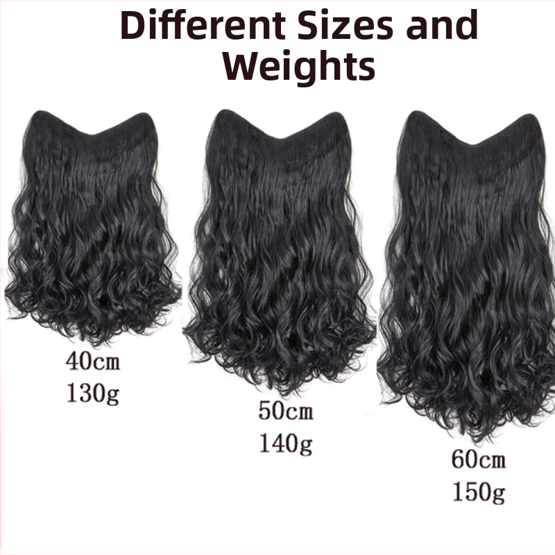 Parochňa vo V tvare pre ženy, dlhé kučeravé vlasy s veľkými vlnami, parochňa z jedného kusa, model 4VC