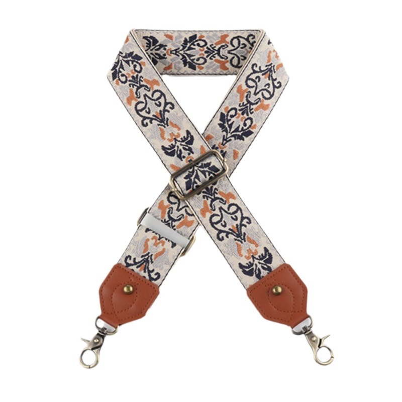 Ιμάντας ώμου για τσάντα – Sufeng Kj197 με δέρμα, πολυεστέρας, γεωμετρικό μοτίβο, εθνικό στυλ