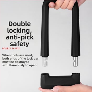 Xinleiusu 626 U-brava za bicikle i lagana vozila; tijelo od visokokvalitetne aluminijske legure, cilindar od cinkove zlitine i silikon kućište; težina 1000 g