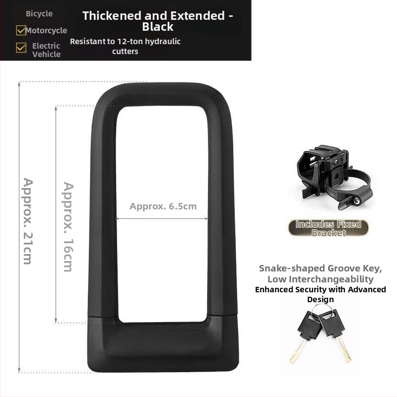 Xinleiusu 626 U-brava za bicikle i lagana vozila; tijelo od visokokvalitetne aluminijske legure, cilindar od cinkove zlitine i silikon kućište; težina 1000 g