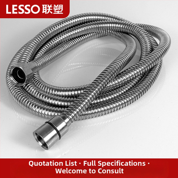 Ruostevabast terasest painduv duššivoolik majapidamises koos keermestatud ühendusega, pikendatud paksenenud toru, rõhu tõstmine — mudelid LS064150, LS064200, 1.6 MPa, 0–80°C