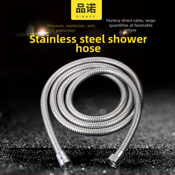 Roostevabast teras dušitoru, mudel pn-l001, nominaalne rõhk 0,8 MPa, töötemperatuur 0–100°C, paigaldus: spiraalne