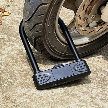 U-typ zámok s kódom pre bicykel, motocykl a elektrické vozidlo – mechanický kombinovaný zámok, telo zinku zliatiny + PC, 16 mm uzamykací čap, moderný minimalistický štýl