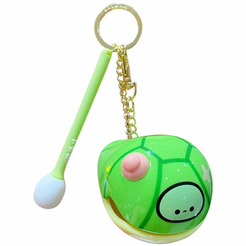 PVC kľúčenka s karikatúrnym štýlom a motívom korytnačky, individuálne balená, vhodná ako darček k svadbám, narodeninám a promóciám.