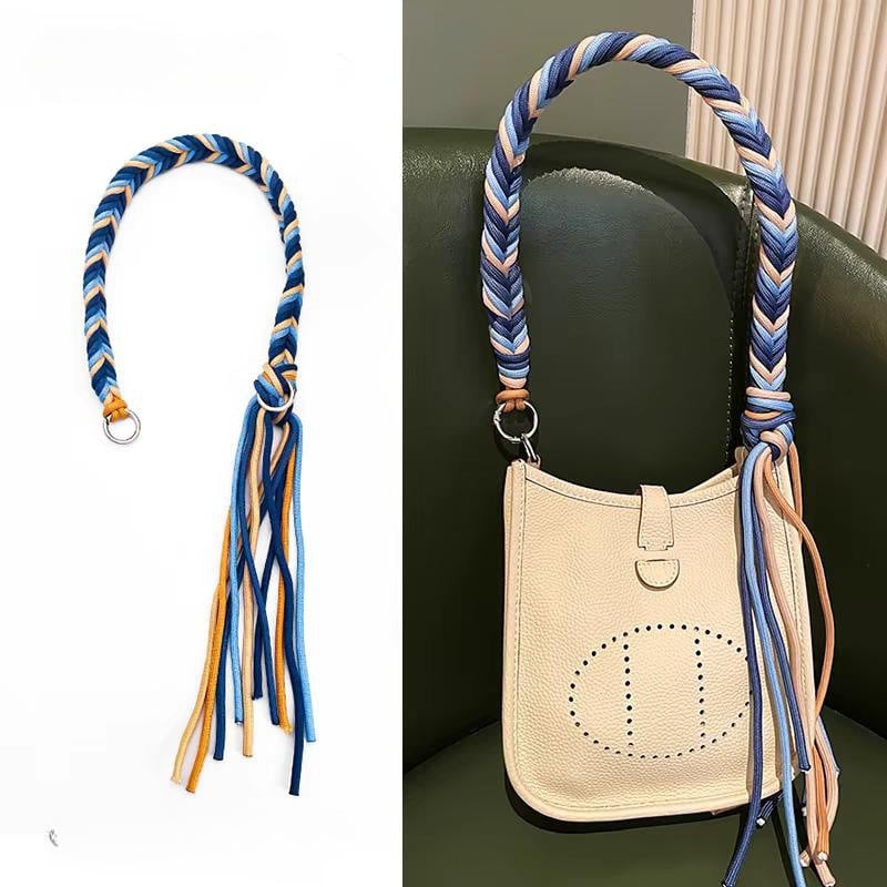 Bretea de umăr pentru geantă - șnur împletit din poliester, model dungat, stil proaspăt și dulce