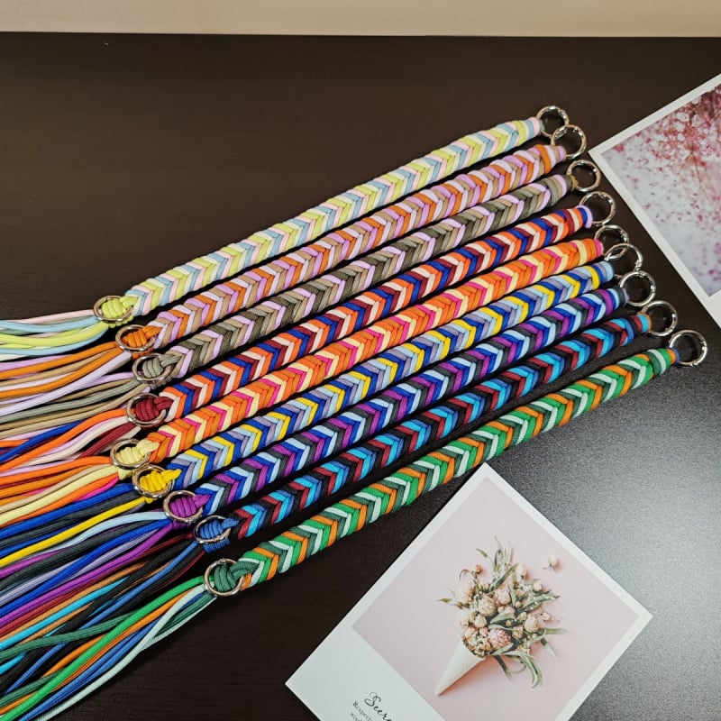 Bretea de umăr pentru geantă - șnur împletit din poliester, model dungat, stil proaspăt și dulce