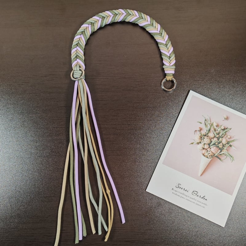 Bretea de umăr pentru geantă - șnur împletit din poliester, model dungat, stil proaspăt și dulce