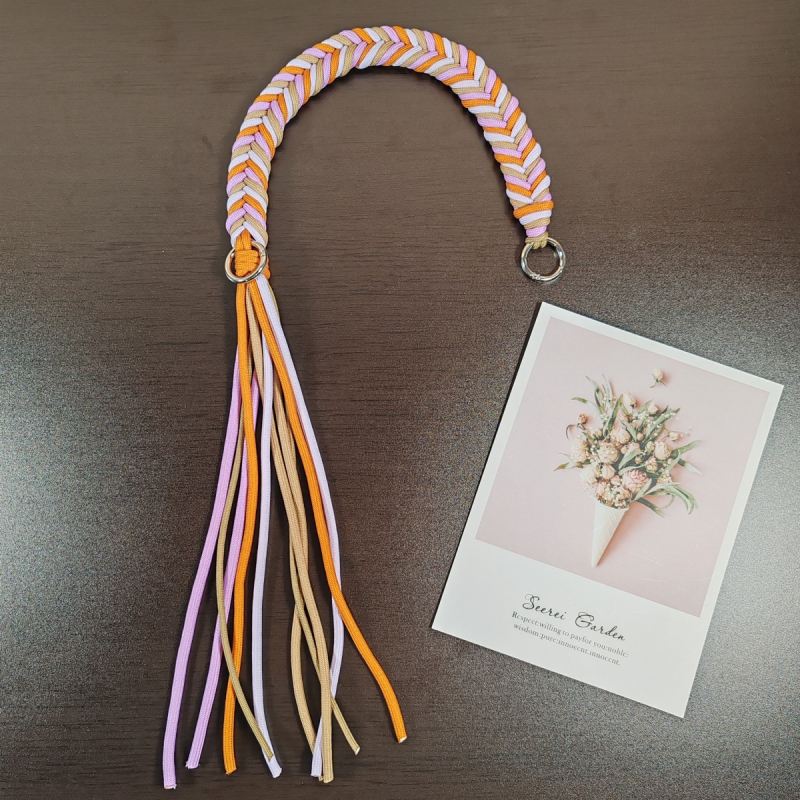 Bretea de umăr pentru geantă - șnur împletit din poliester, model dungat, stil proaspăt și dulce