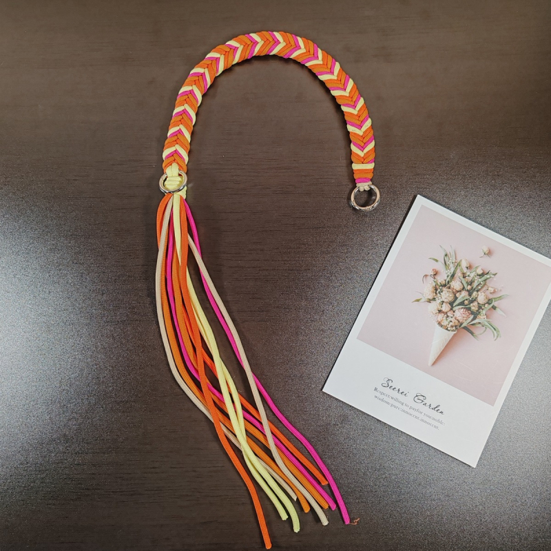 Bretea de umăr pentru geantă - șnur împletit din poliester, model dungat, stil proaspăt și dulce