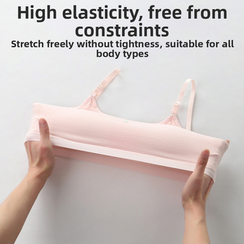 Bavlnená tréningová podprsenka pre dievčatá, košík 3/4, tenké formované košíky, pevné dvojité ramienka, priedušná a pohodlná