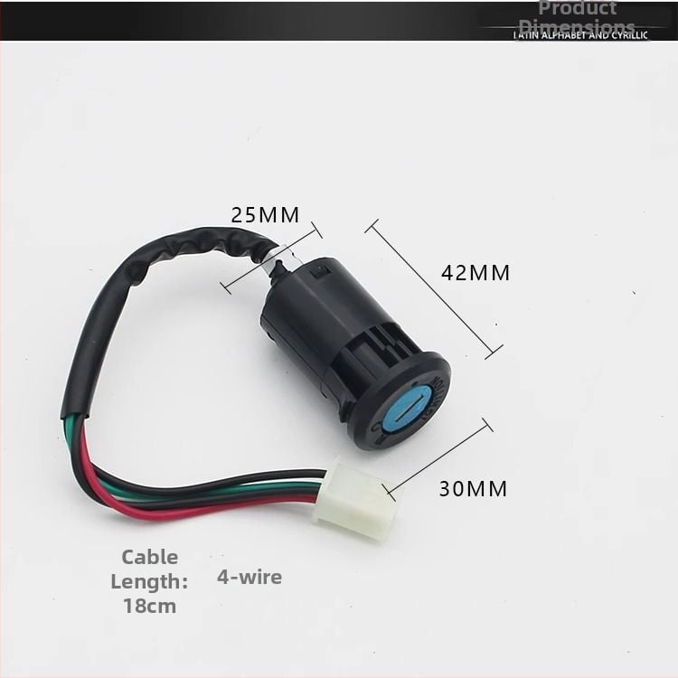 Motocikla aizdedzes slēdzis Mojielong Jetta 100 – Modelis Jetta 100; Zīmols Mojielong; Piemērošana: motocikli/ATV; Garš dizains