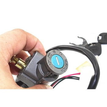 DY100 sada zámkov na motorku, jazýček zámku zo zinkovej zliatiny, dlhý štýl, ochrana