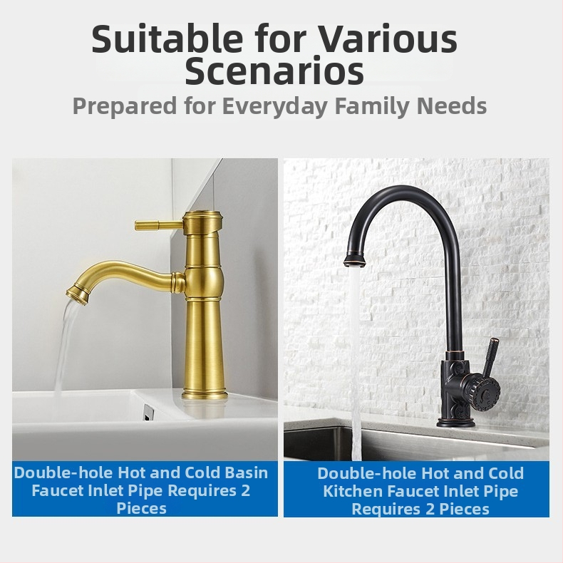 Nerūsējošā tērauda ūdens pievads krānam – 304, 1.5 MPa, 0–95°C, vītnes savienojums