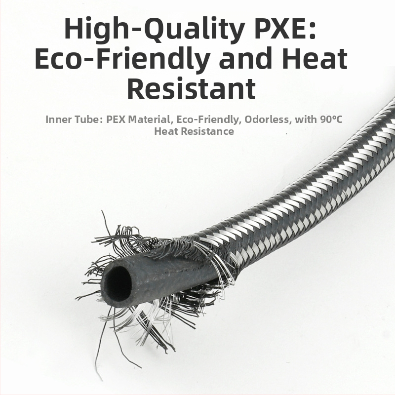 Nerūsējošā tērauda ūdens pievads krānam – 304, 1.5 MPa, 0–95°C, vītnes savienojums