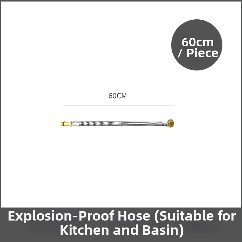 Nerūsējošā tērauda ūdens pievads krānam – 304, 1.5 MPa, 0–95°C, vītnes savienojums