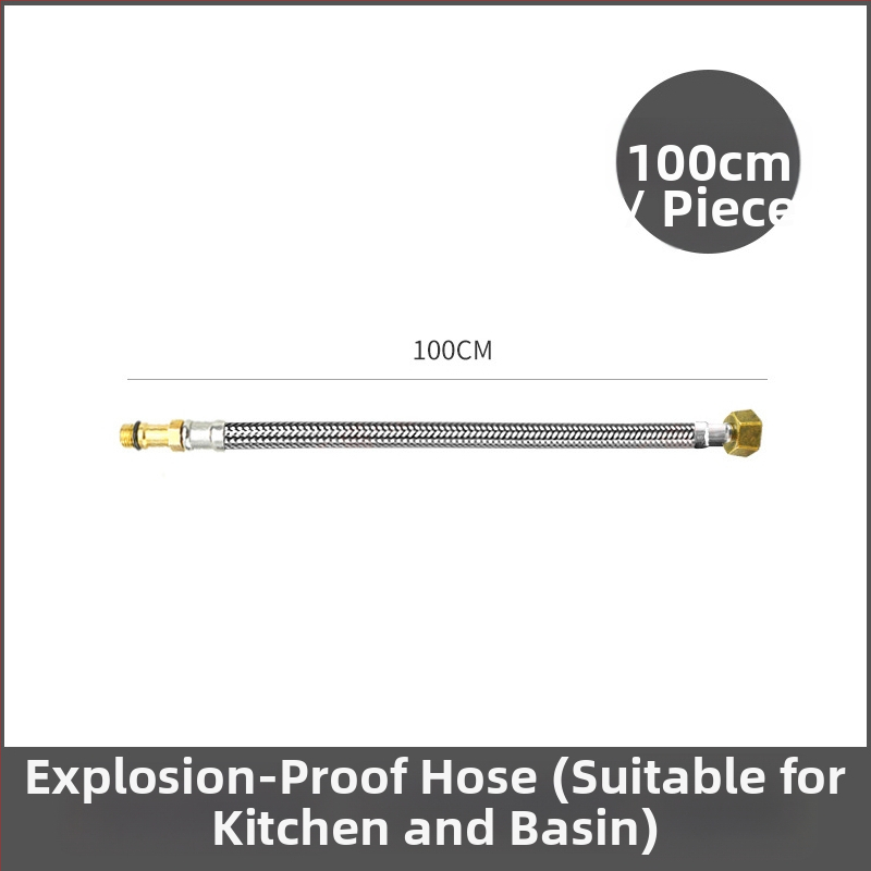 Nerūsējošā tērauda ūdens pievads krānam – 304, 1.5 MPa, 0–95°C, vītnes savienojums
