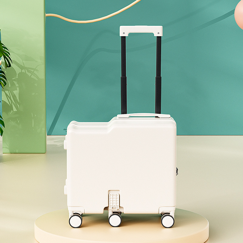 Valiză pentru copii cu funcție de ride-on, din PC, 3 kg, roți omnidirecționale, fermoar, închidere cu combinație