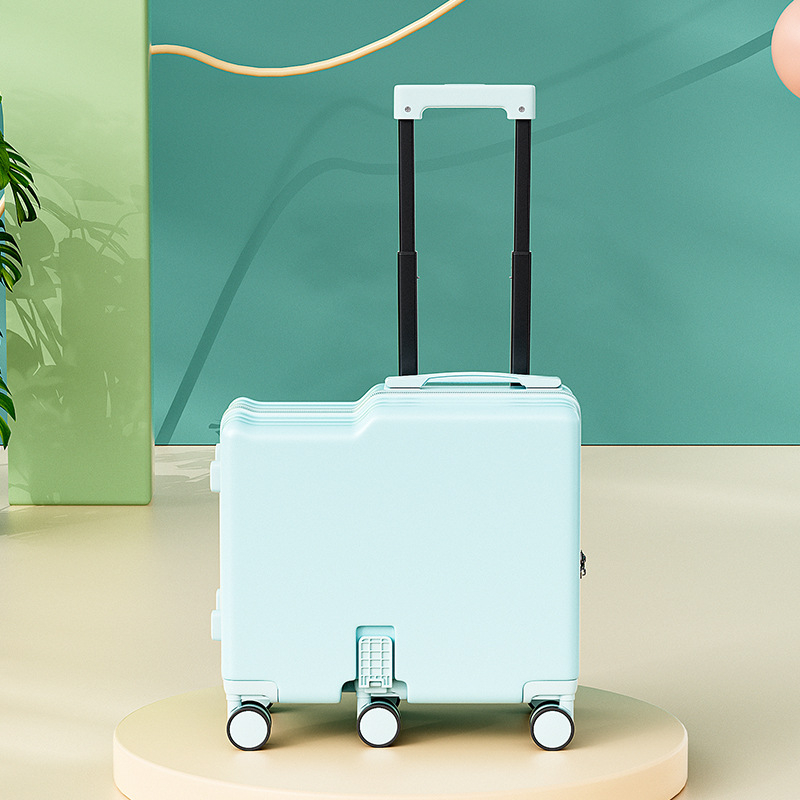 Valiză pentru copii cu funcție de ride-on, din PC, 3 kg, roți omnidirecționale, fermoar, închidere cu combinație