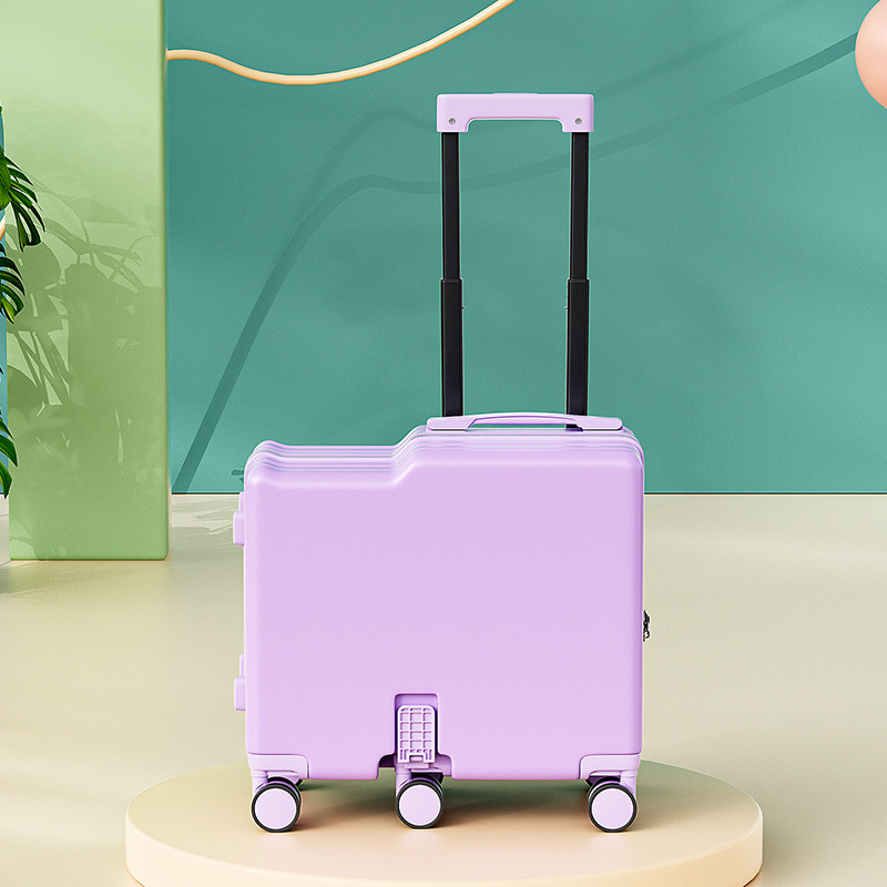 Valiză pentru copii cu funcție de ride-on, din PC, 3 kg, roți omnidirecționale, fermoar, închidere cu combinație