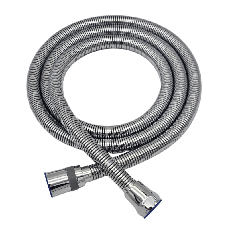 Furtun de duș cu piuliță din cupru și țeavă exterioară din oțel inox, țeavă interioară din cauciuc — anti-încâlcire, articulație universală, model RG002, 3.0 MPa, 1–90°C, conectare filetată