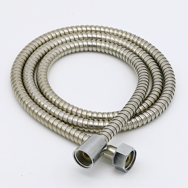 Furtun de duș cu piuliță din cupru și țeavă exterioară din oțel inox, țeavă interioară din cauciuc — anti-încâlcire, articulație universală, model RG002, 3.0 MPa, 1–90°C, conectare filetată